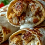 Cozy Cheesy Garlic Chicken Wraps 1