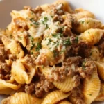 Creamy Beef and Shell