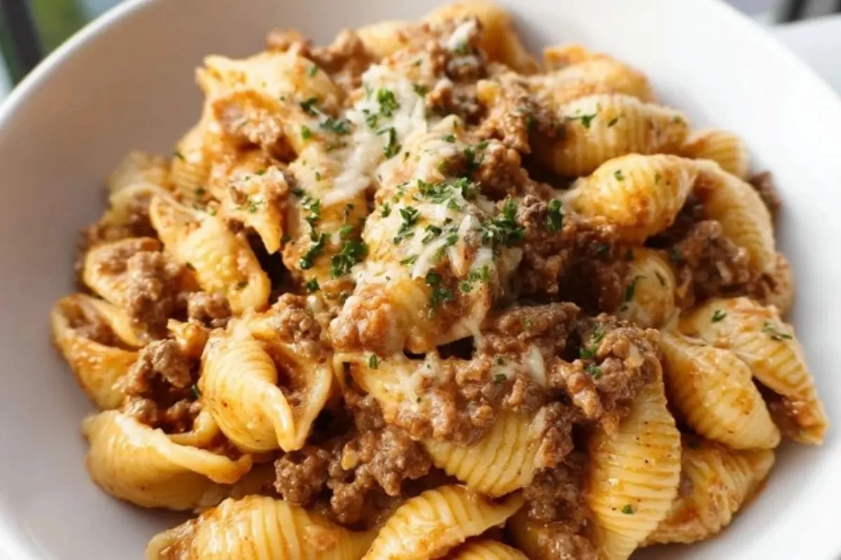 Creamy Beef and Shell