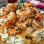 Creamy Garlic Shrimp Over Mashed Potatoes 1
