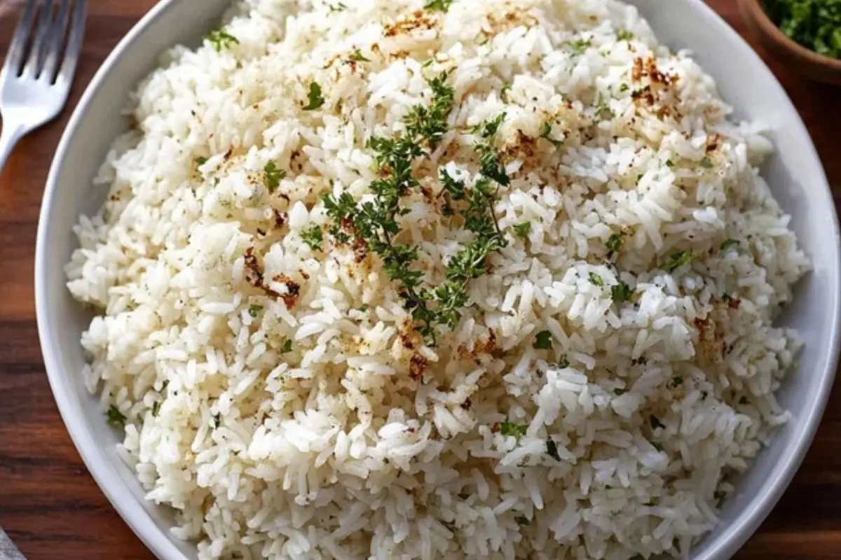 Creamy Parmesan Garlic Butter Rice
