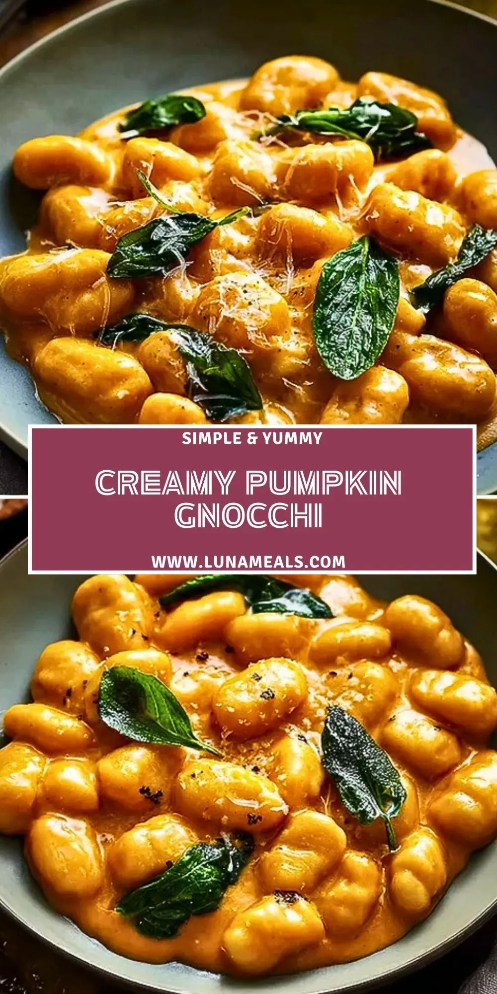 Creamy Pumpkin Gnocchi Pin 1