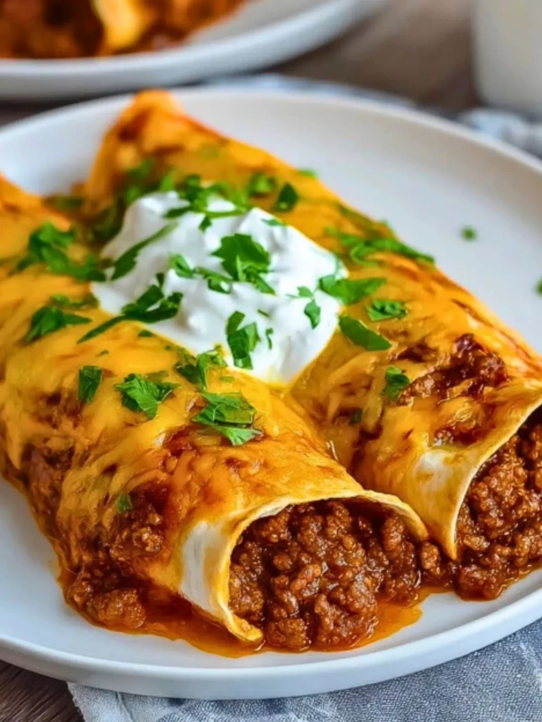 Easy Cheesy Ground Beef Enchiladas (1)