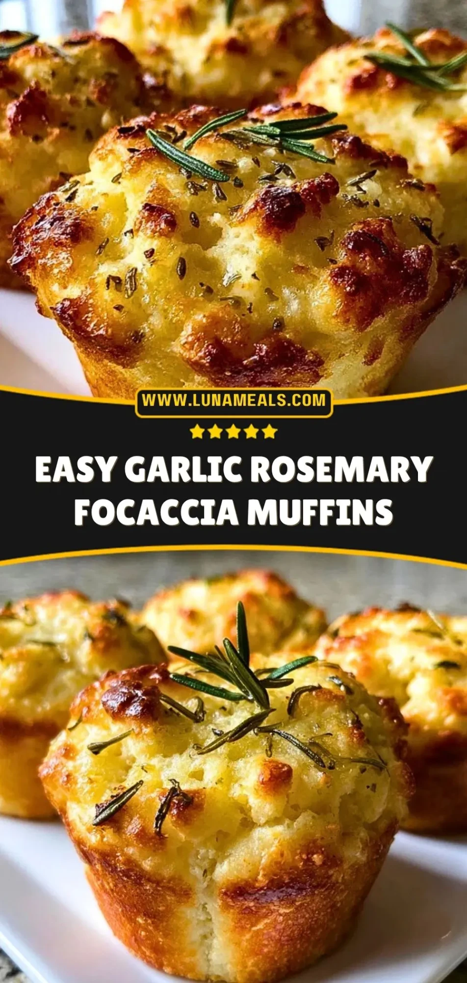 Easy Garlic Rosemary Focaccia Muffins (3)