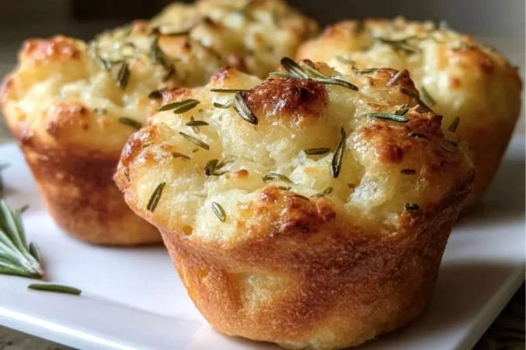 Easy Garlic Rosemary Focaccia Muffins