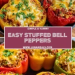 Easy Stuffed Bell Peppers Pin 1