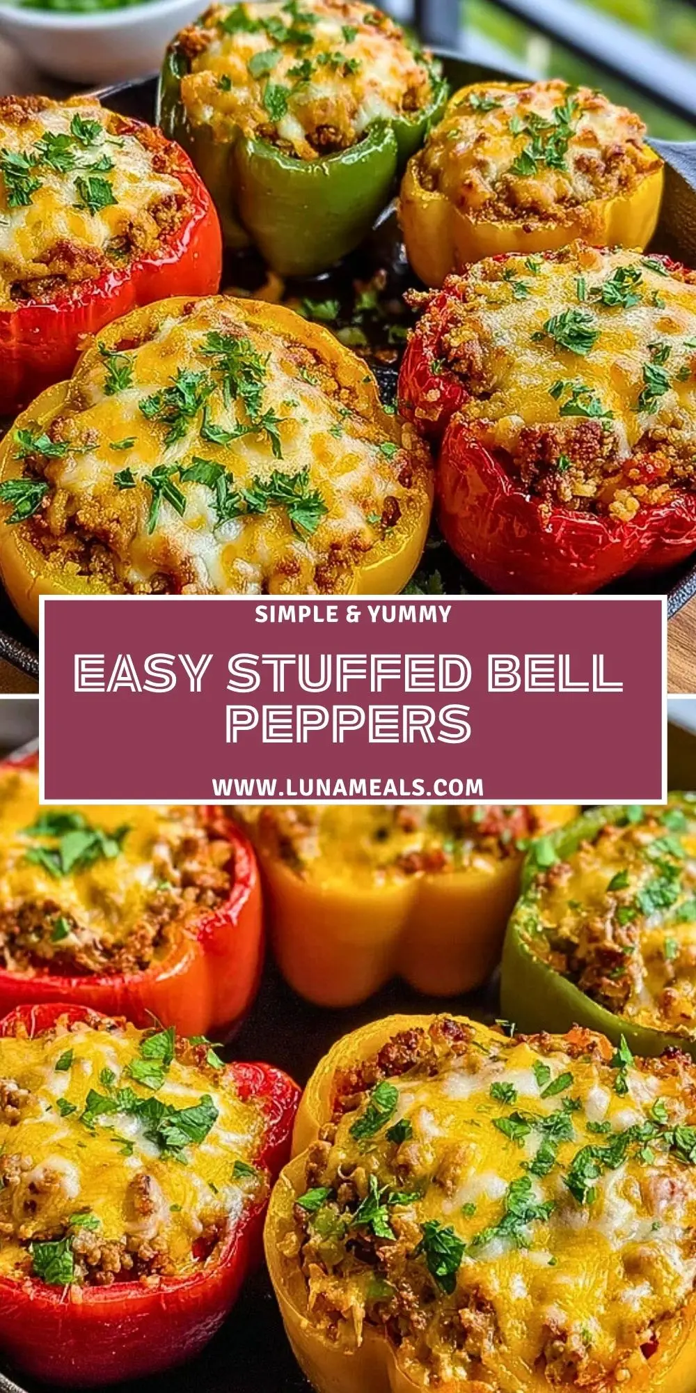 Easy Stuffed Bell Peppers Pin 1