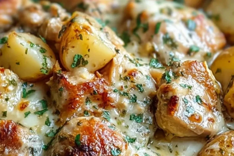 Garlic Parmesan Crockpot Chicken and Potatoes