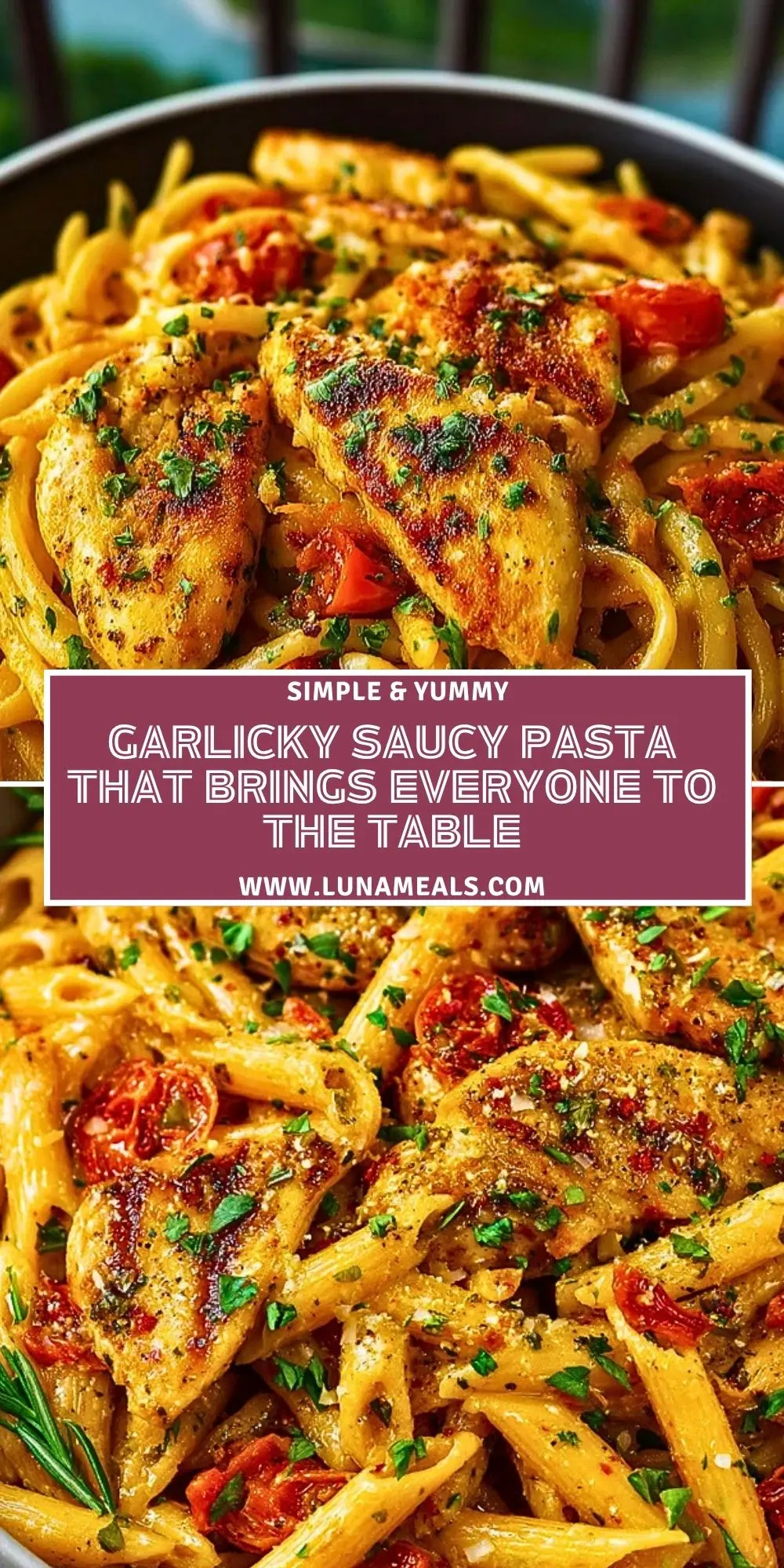 Garlicky Saucy Pasta That Brings Everyone to the Table Pin 1