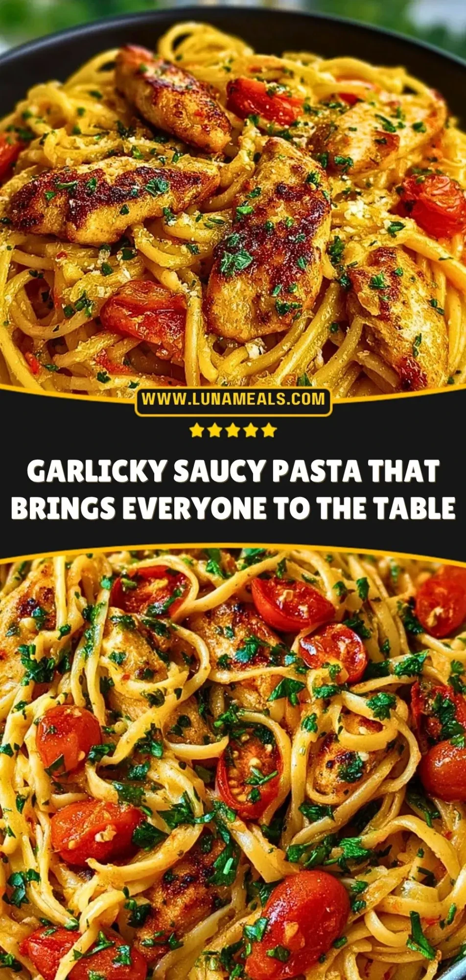 Garlicky Saucy Pasta That Brings Everyone to the Table Pin 2
