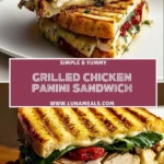 Grilled Chicken Panini Sandwich Pin 1