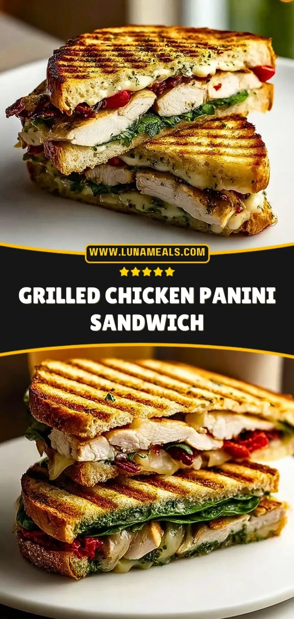 Grilled Chicken Panini Sandwich Pin 2