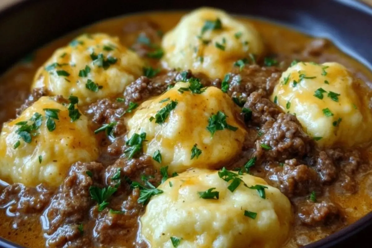 Ground Beef and Dumplings