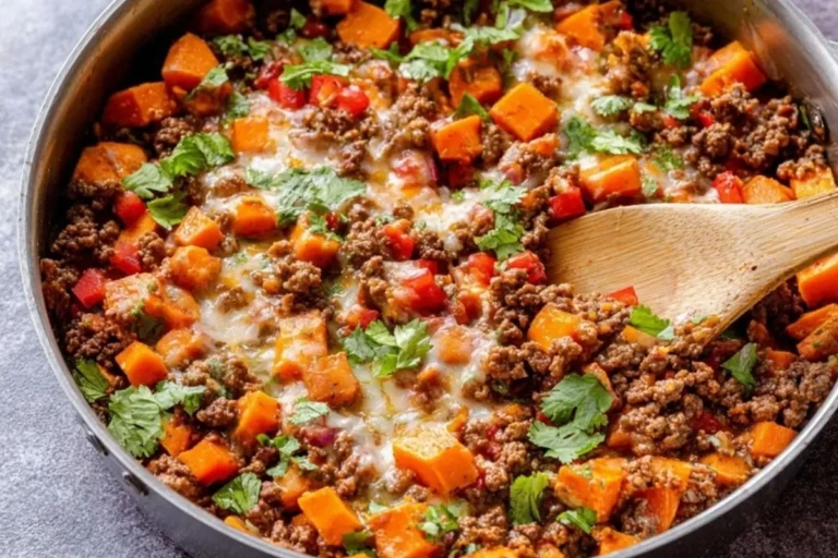Ground Beef and Sweet Potato Skillet 1