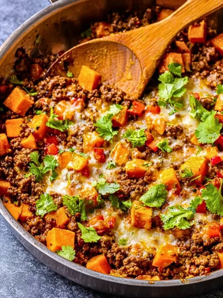 Ground Beef and Sweet Potato Skillet 2