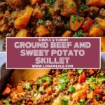 Ground Beef and Sweet Potato Skillet Pin 1