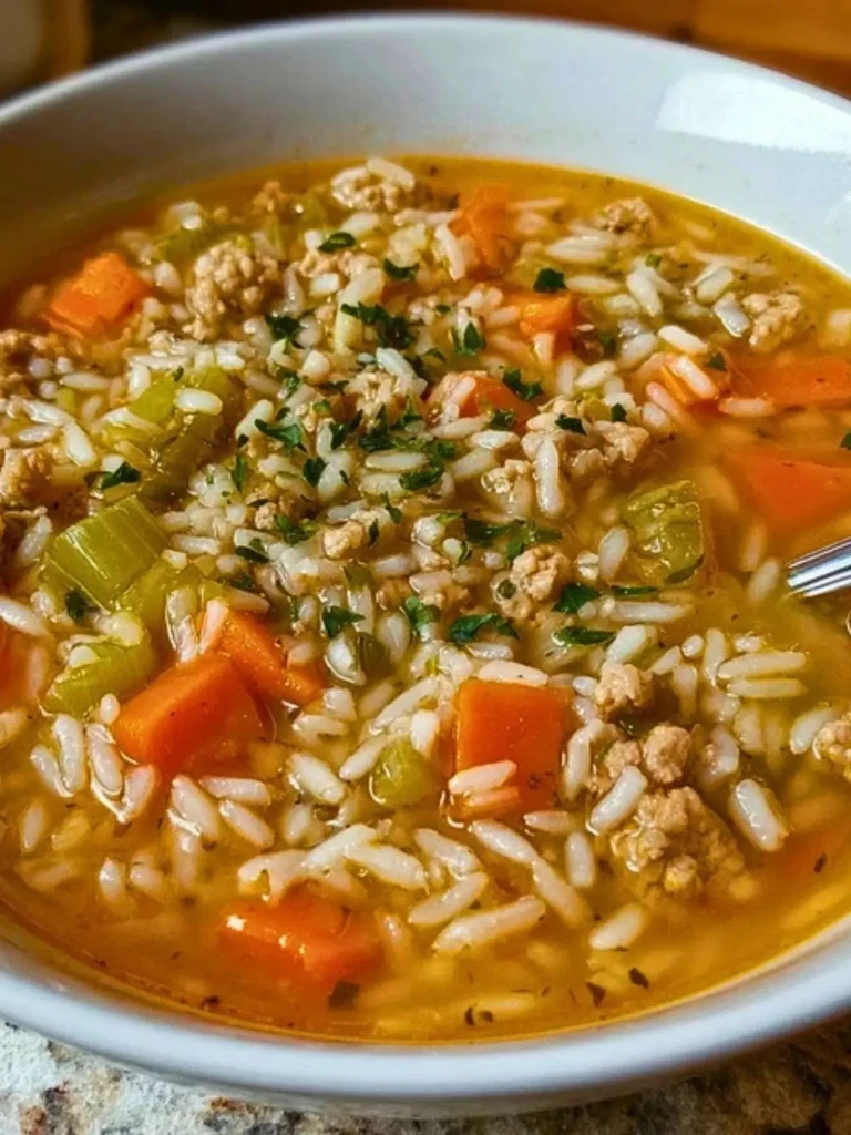 Ground Turkey and Rice Soup (1)