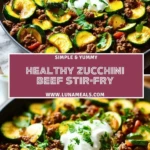 Healthy Zucchini Beef Stir-Fry Pin 1