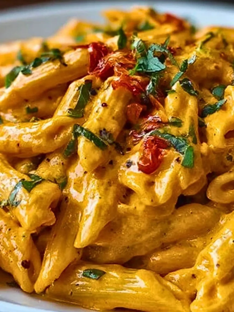 High Protein Creamy Roasted Red Pepper Pasta (1)