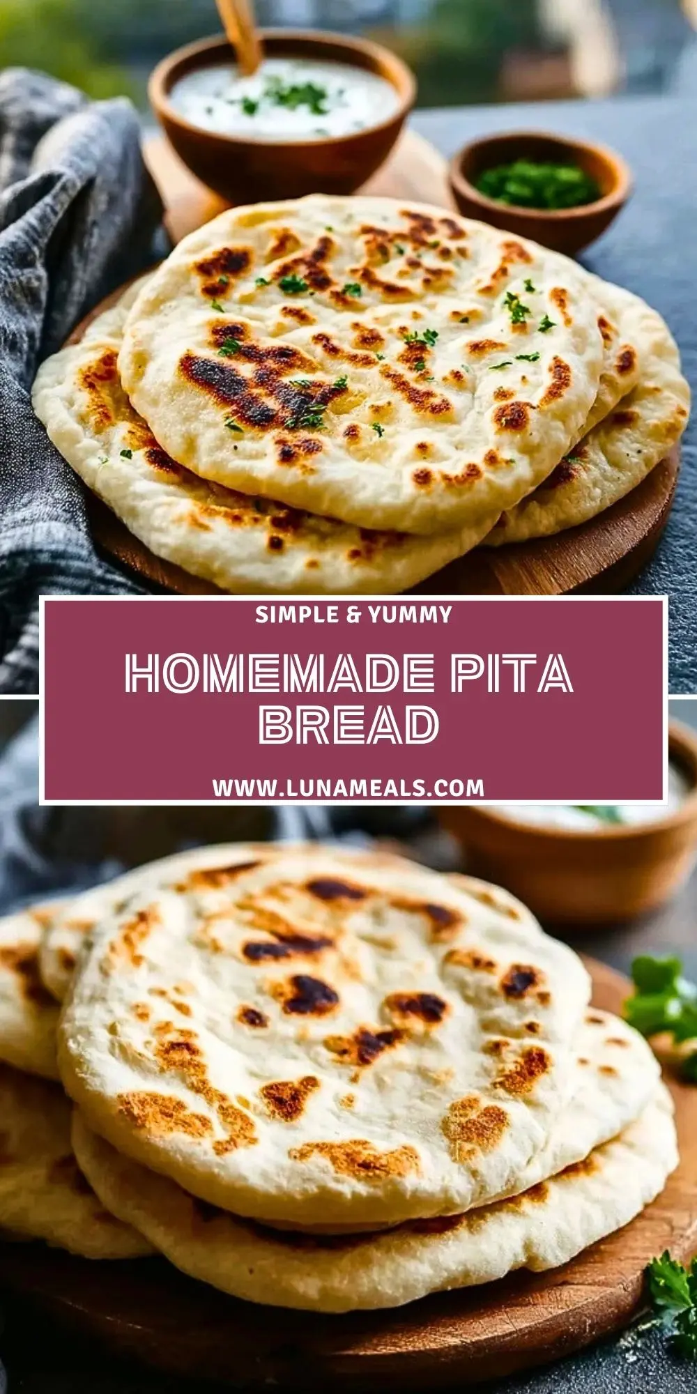 Homemade Pita Bread Pin 1