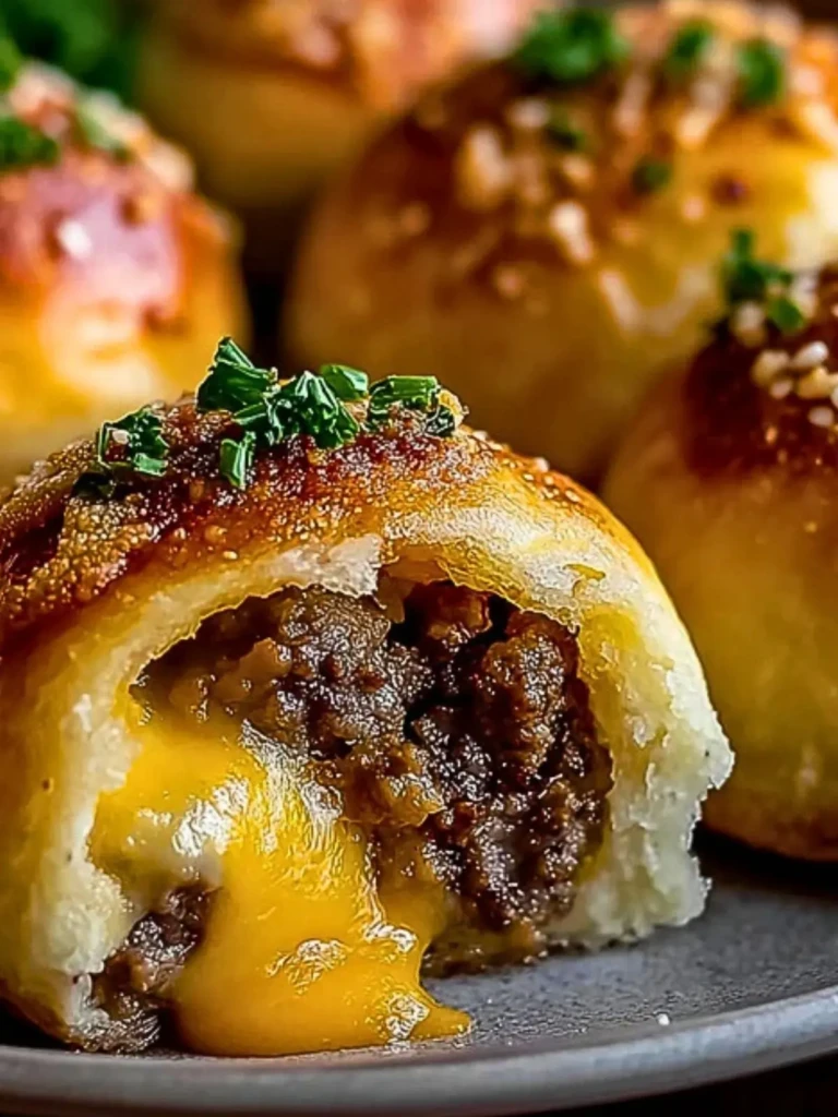 Irresistible Garlic Parmesan Cheeseburger Bombs 2