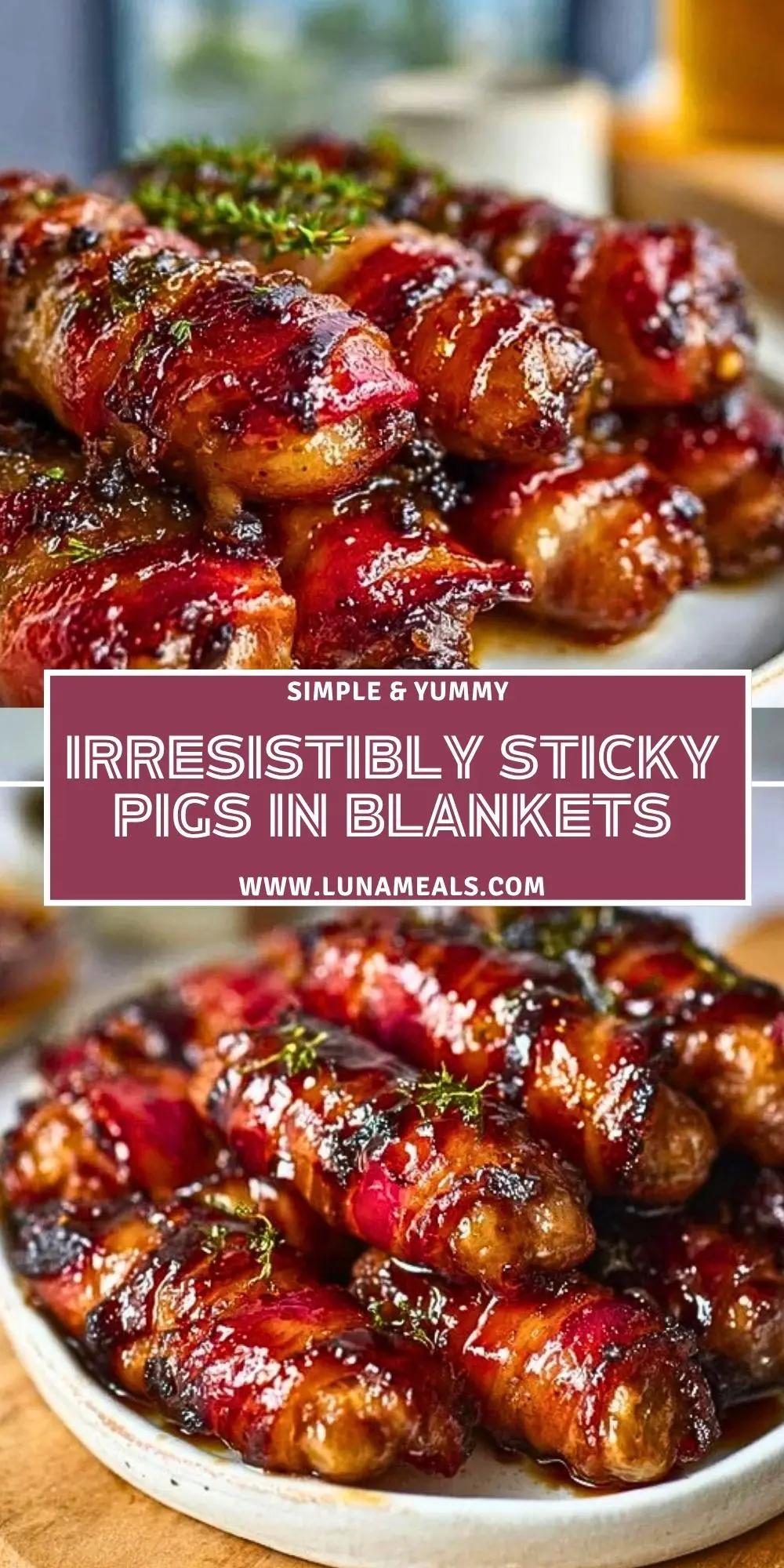 Irresistibly Sticky Pigs In Blankets Pin 1
