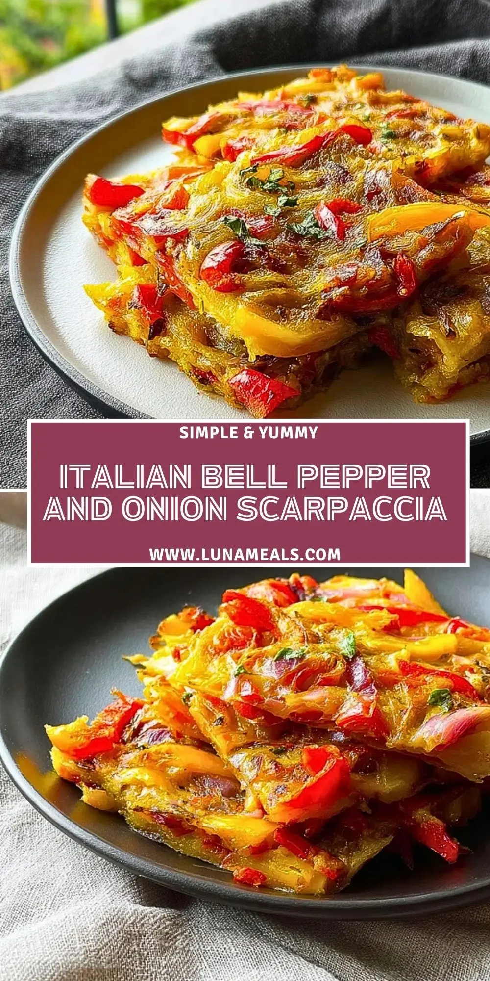 Italian Bell Pepper and Onion Scarpaccia Pin 1