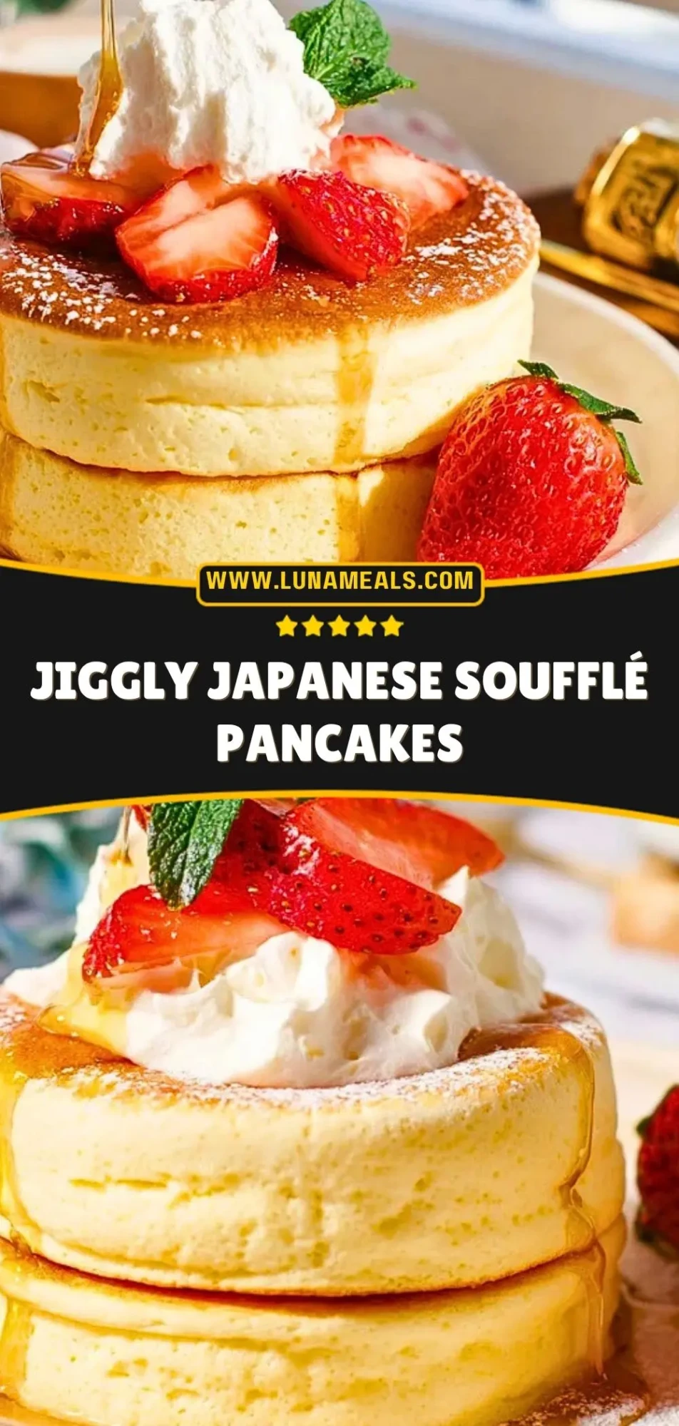 Jiggly Japanese Soufflé Pancakes Pin 2