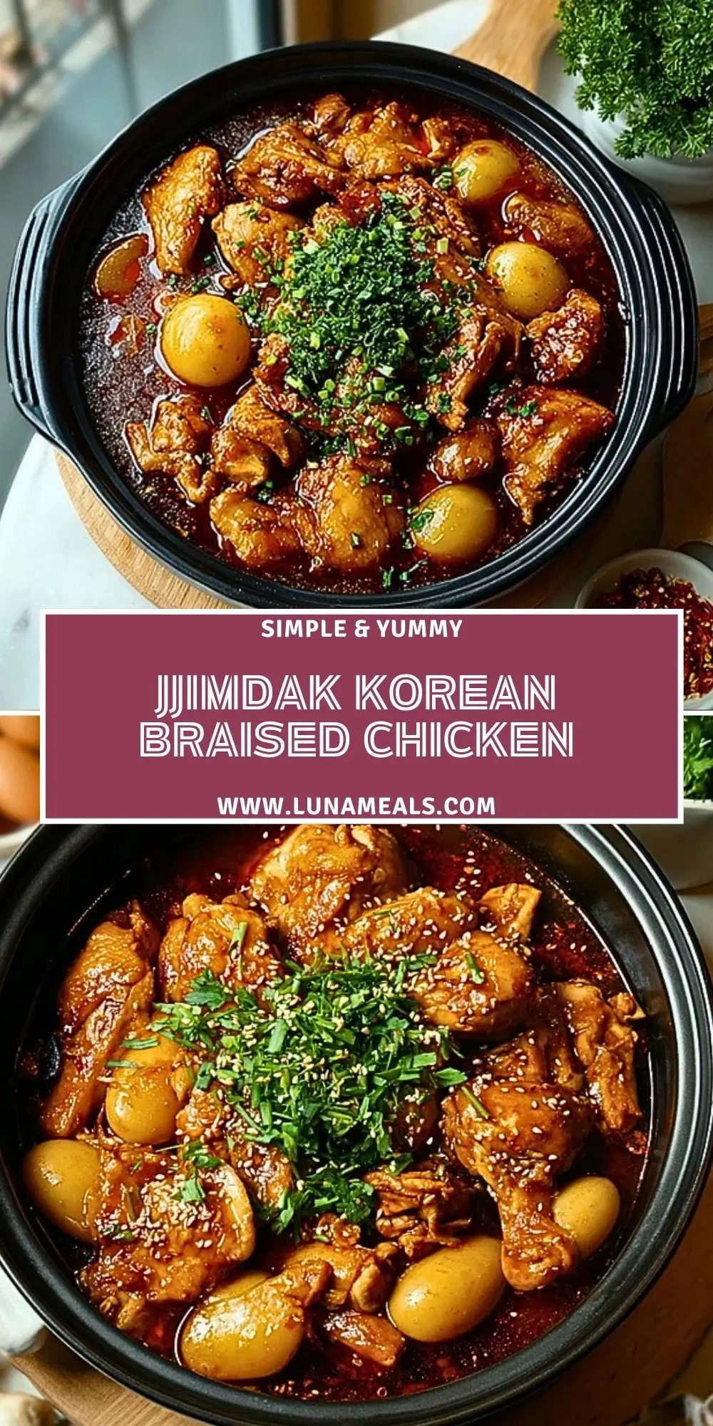 Jjimdak Korean Braised Chicken Pin 1