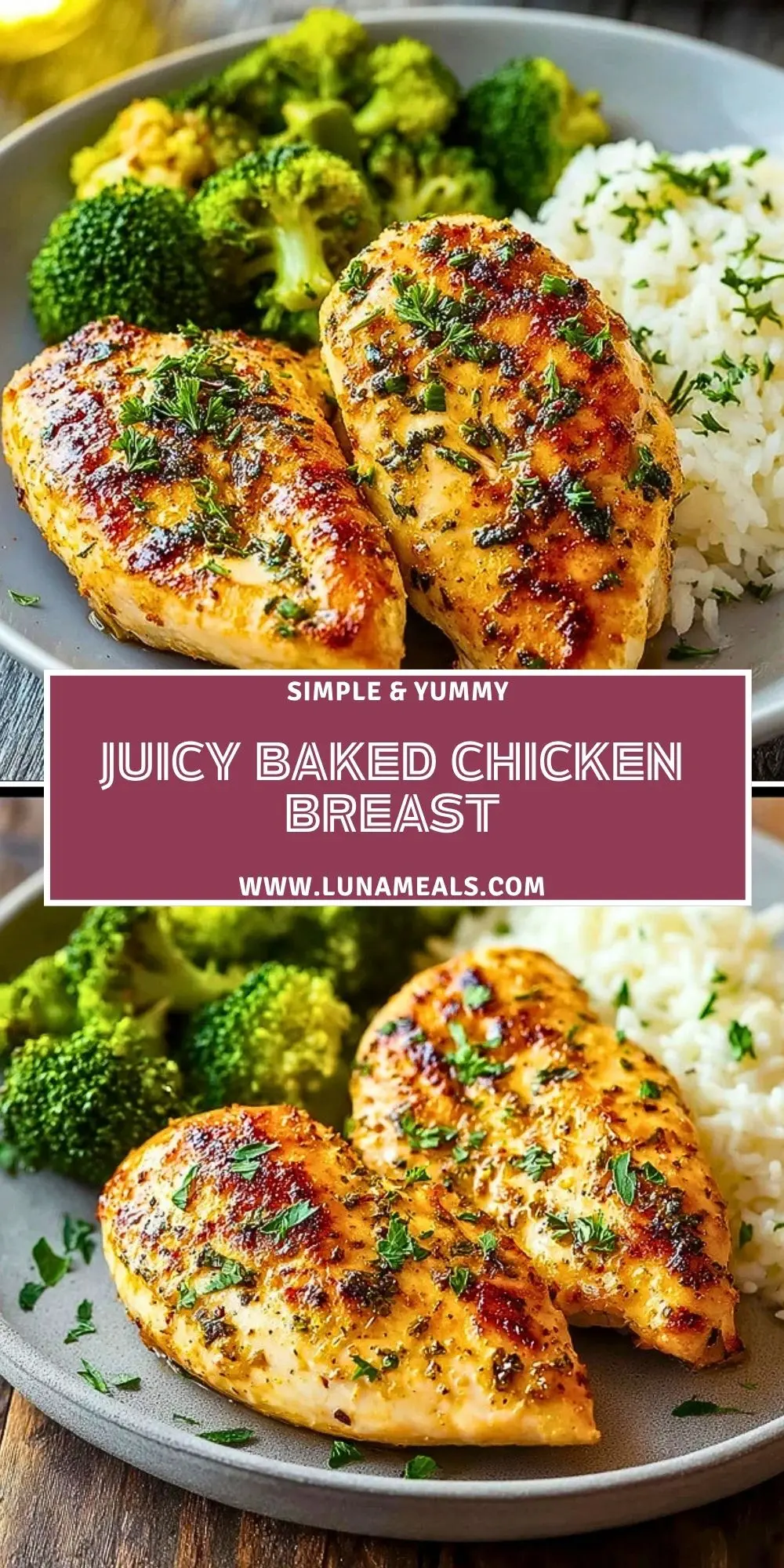 Juicy Baked Chicken Breast Pin 1