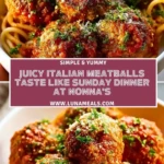 Juicy Italian Meatballs Taste Like Sunday Dinner at Nonna's Pin 1