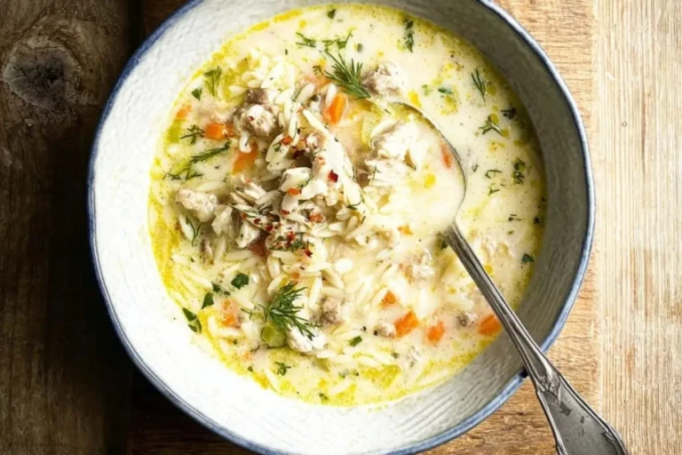 Lemony Chicken Orzo Soup