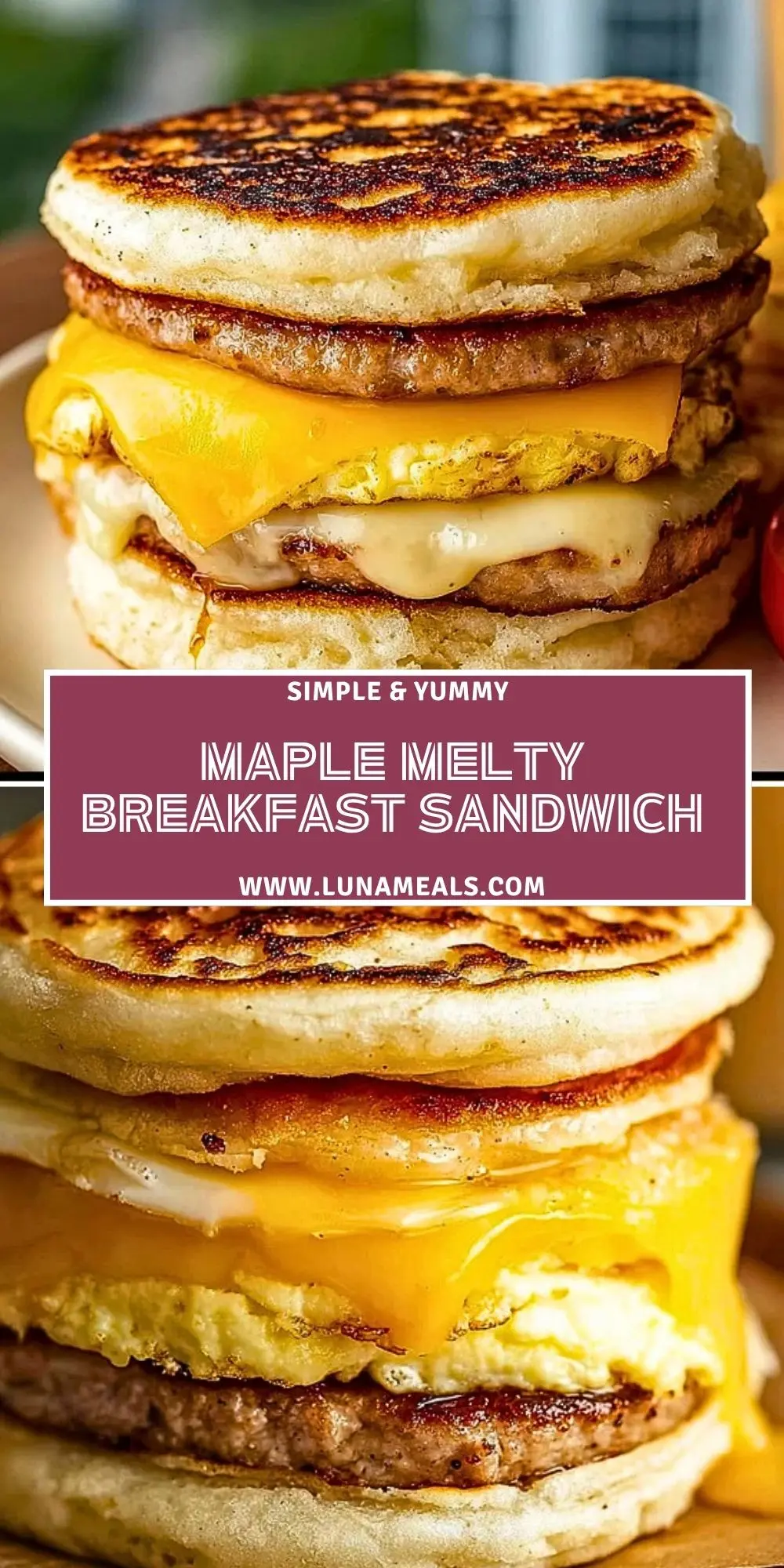 Maple Melty Breakfast Sandwich Pin 1