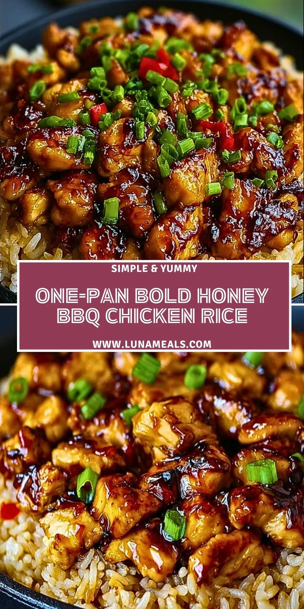 One-Pan Bold Honey BBQ Chicken Rice Pin 1