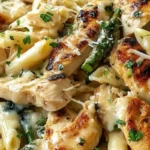 One Pan Garlic Parmesan Chicken Pasta Delight