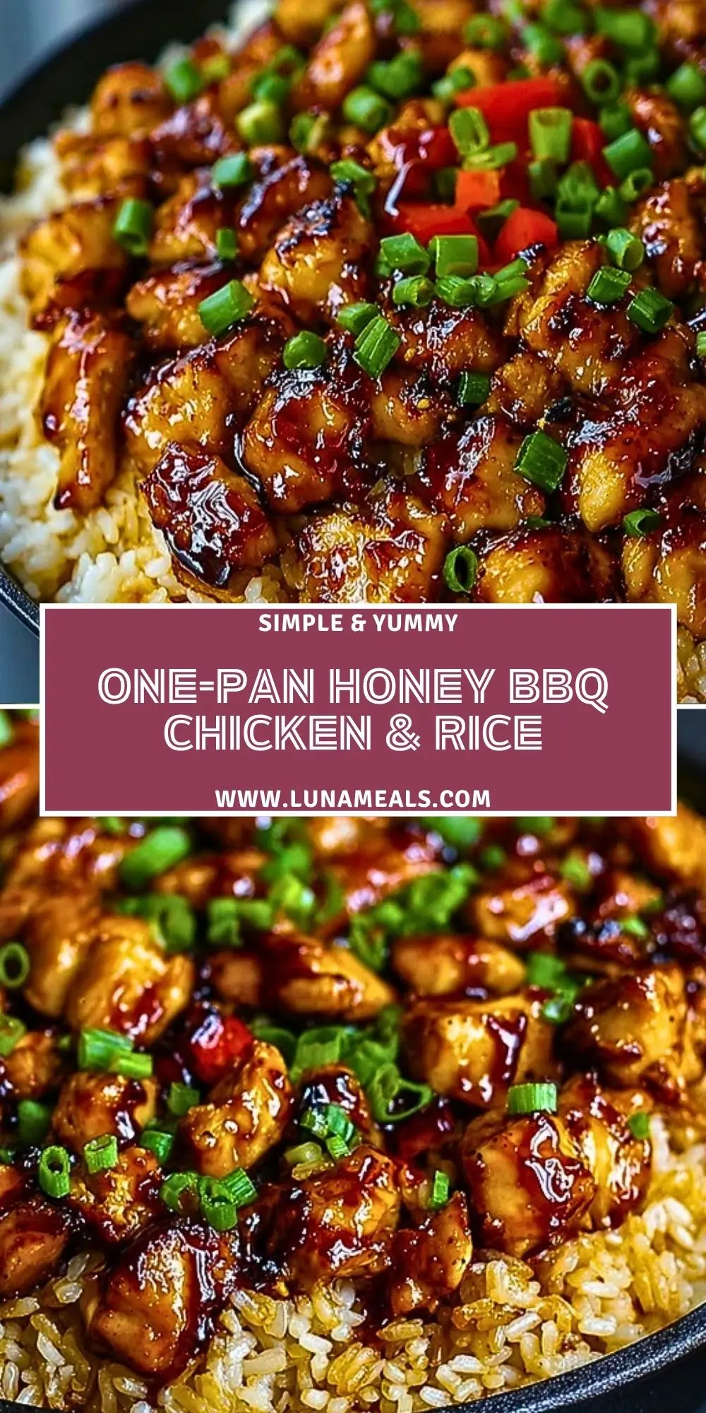 One-Pan Honey BBQ Chicken & Rice Pin 1