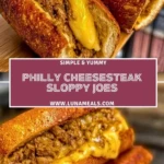 Philly Cheesesteak Sloppy Joes Pin 1