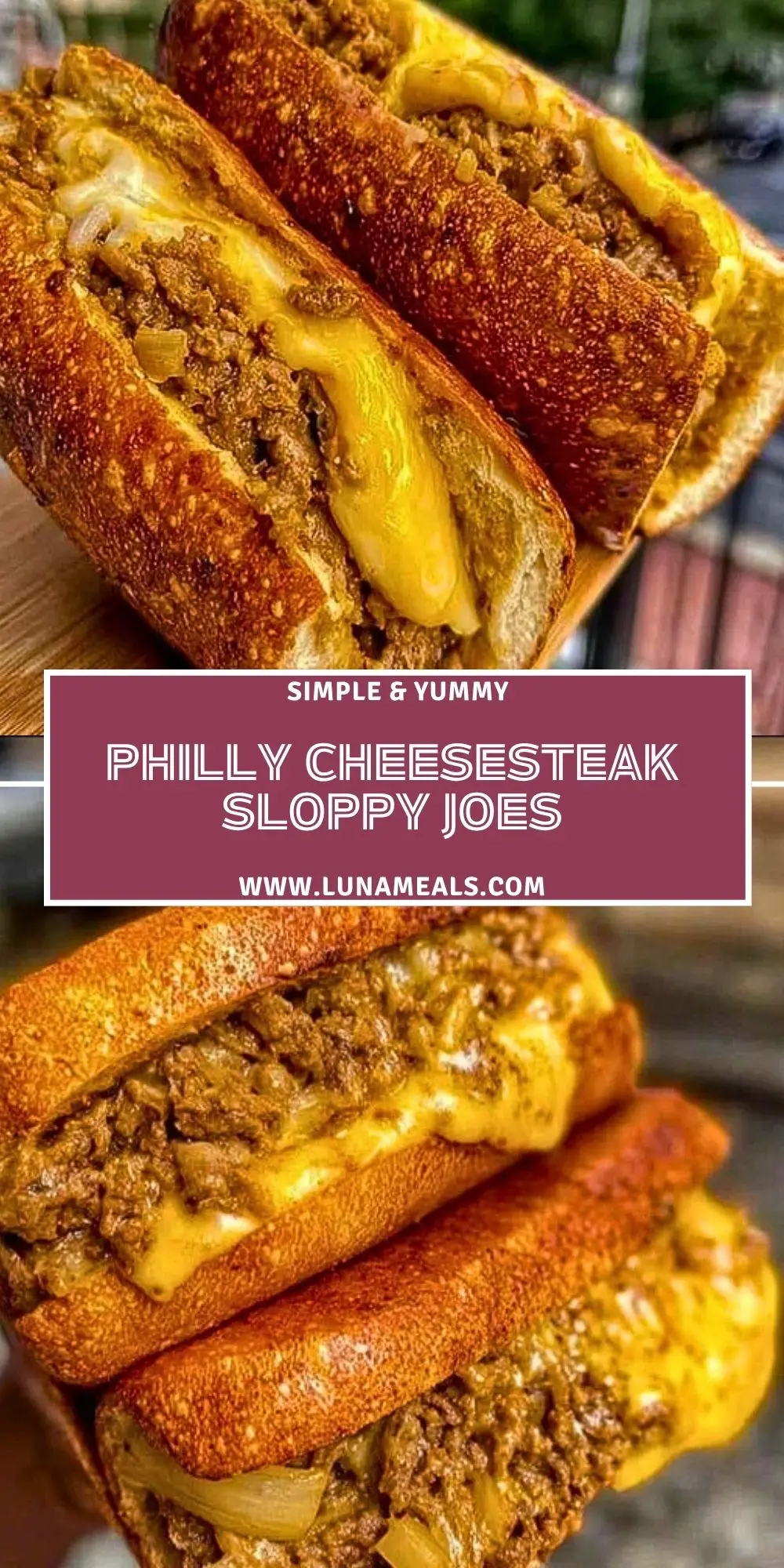 Philly Cheesesteak Sloppy Joes Pin 1