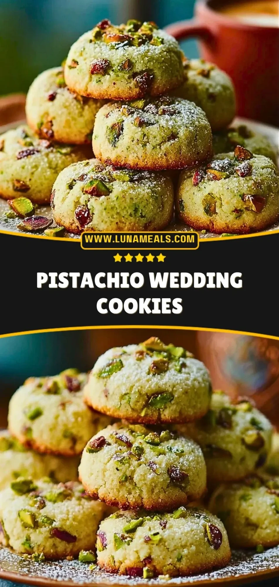 Pistachio Wedding Cookies Pin 2