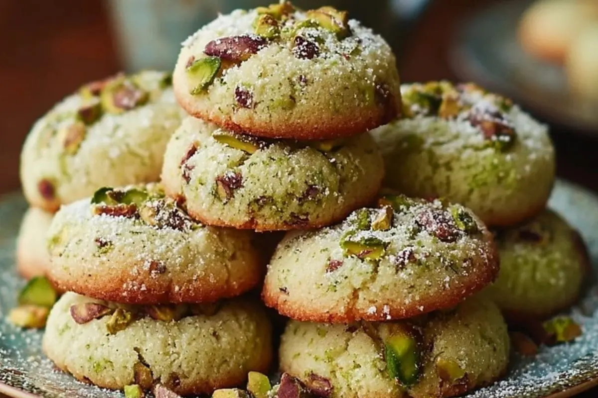 Pistachio Wedding Cookies