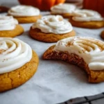 Pumpkin Sugar Cookies with Cream Cheese Frosting