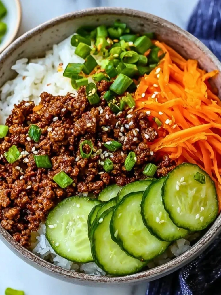 Quick & Easy Korean Ground Beef Bowl 2