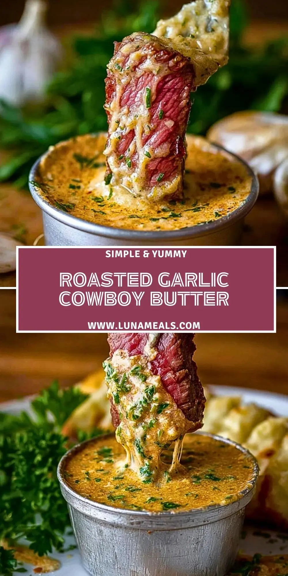 Roasted Garlic Cowboy Butter Pin 1