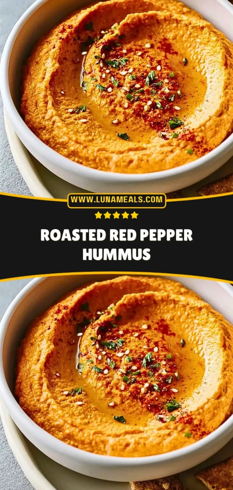 Roasted Red Pepper Hummus Pin 2