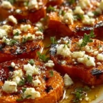 Roasted Sweet Potato Rounds with Honey & Feta 1