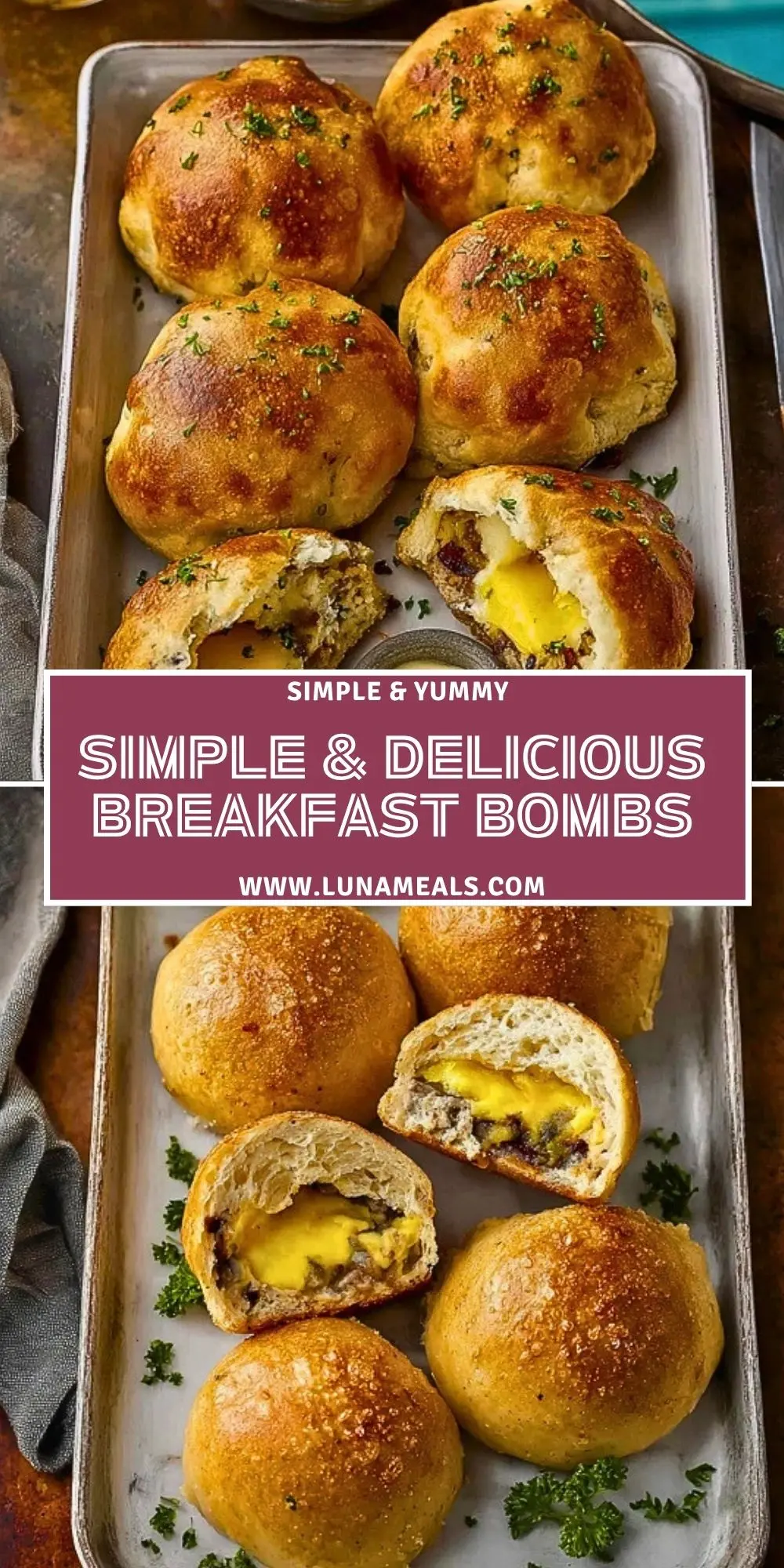 Simple & Delicious Breakfast Bombs Pin 1
