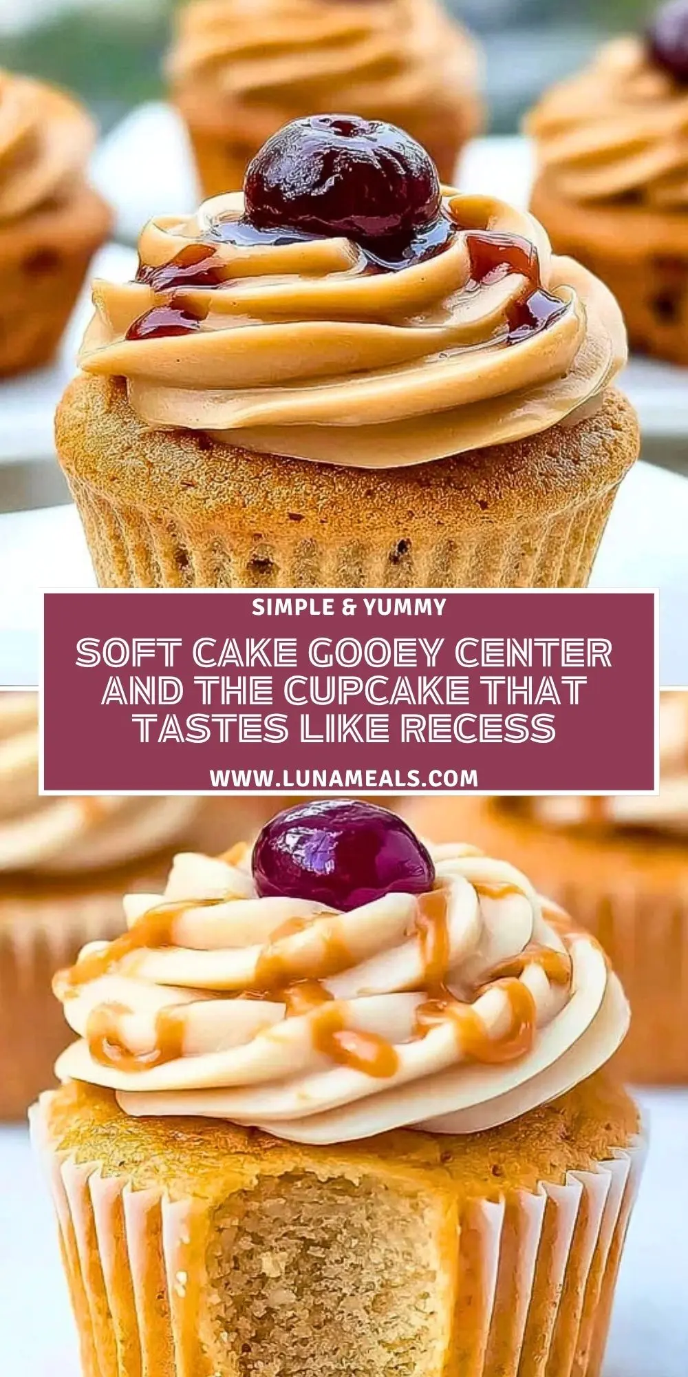 Soft Cake Gooey Center and the Cupcake That Tastes Like Recess Pin 1