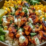 Street Corn Chicken Rice Bowl
