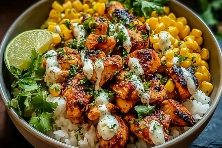 Street Corn Chicken Rice Bowl