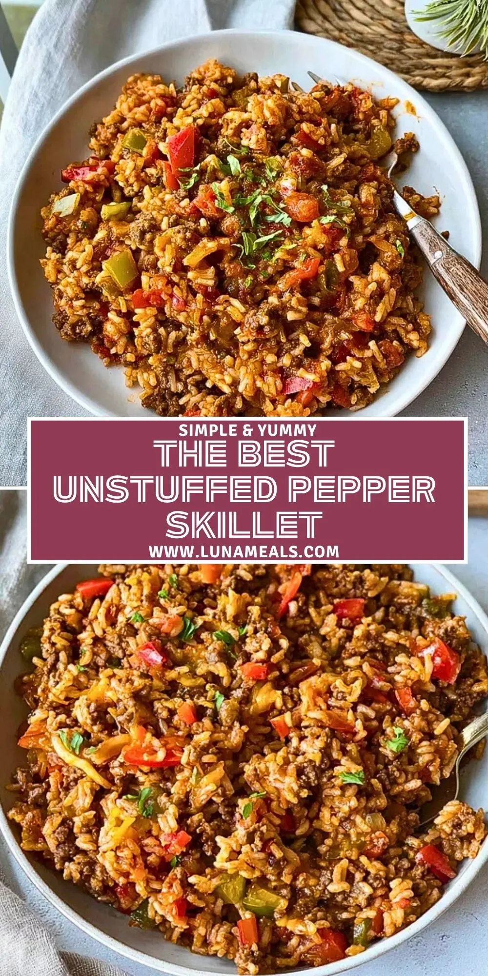 The BEST Unstuffed Pepper Skillet Pin 1